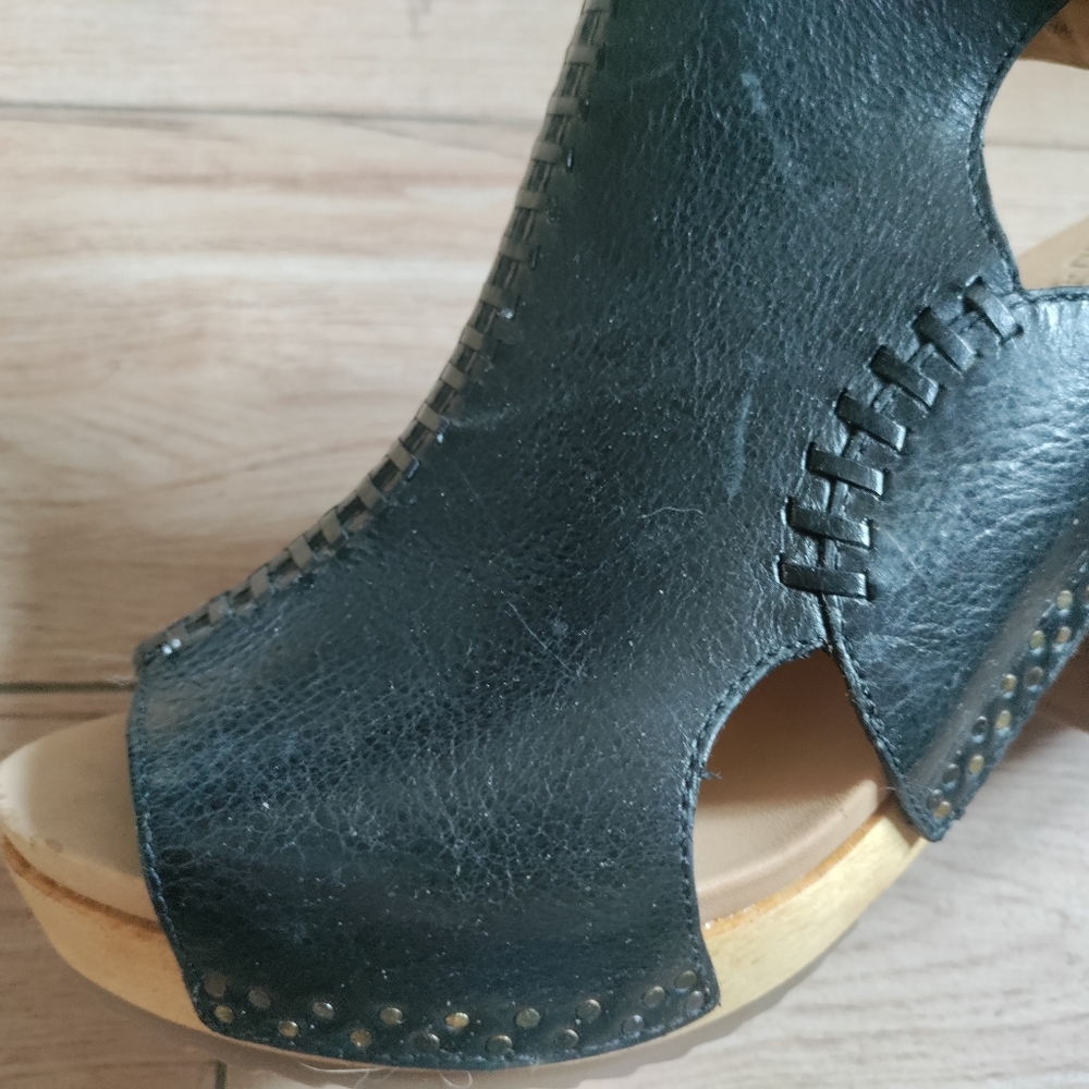 Dansko Olivia Platform Leather Sandals Brazil 9 - Picture 4 of 6